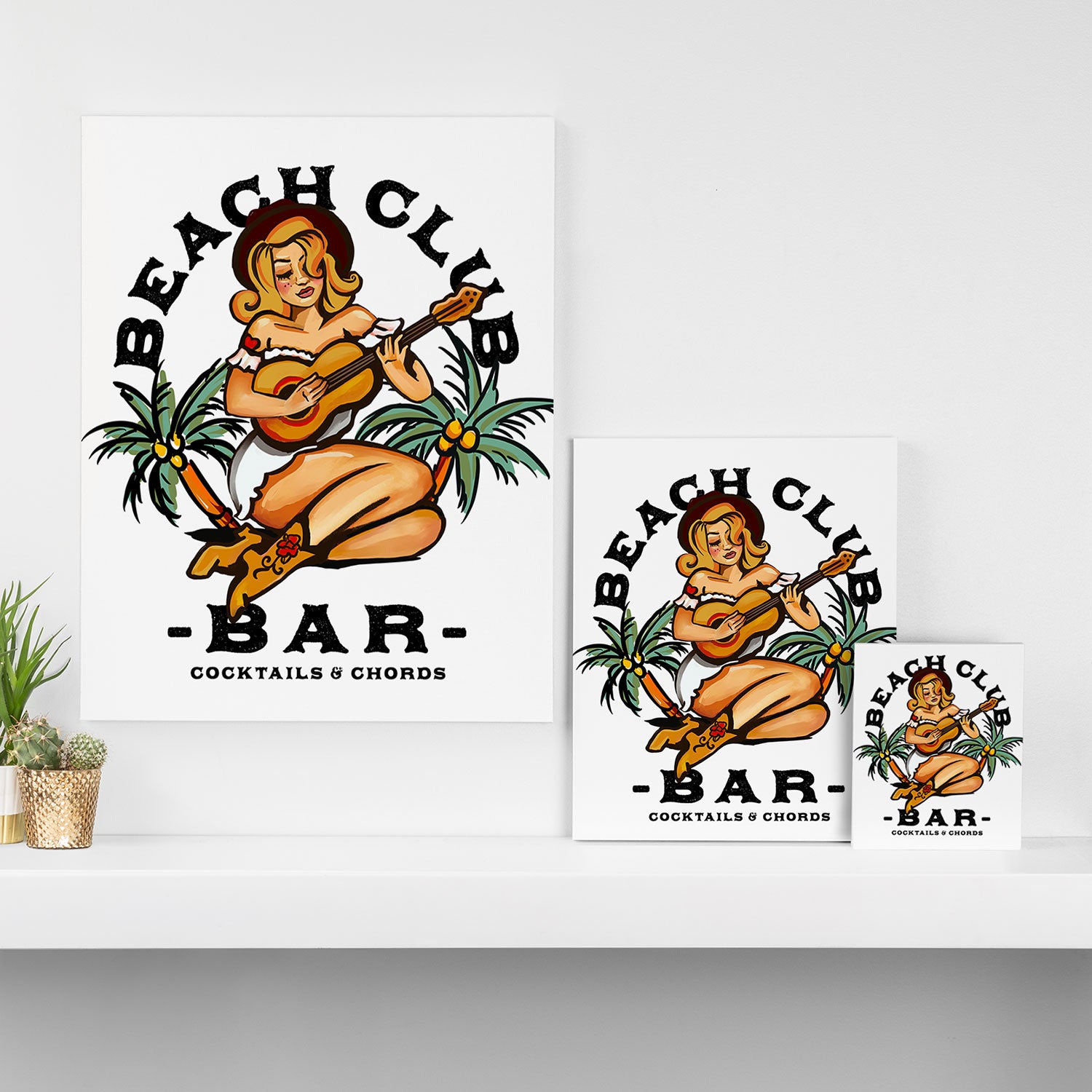 Beach Club Bar: Tropical Live Music Venue Canvas Print Gallery Image 3