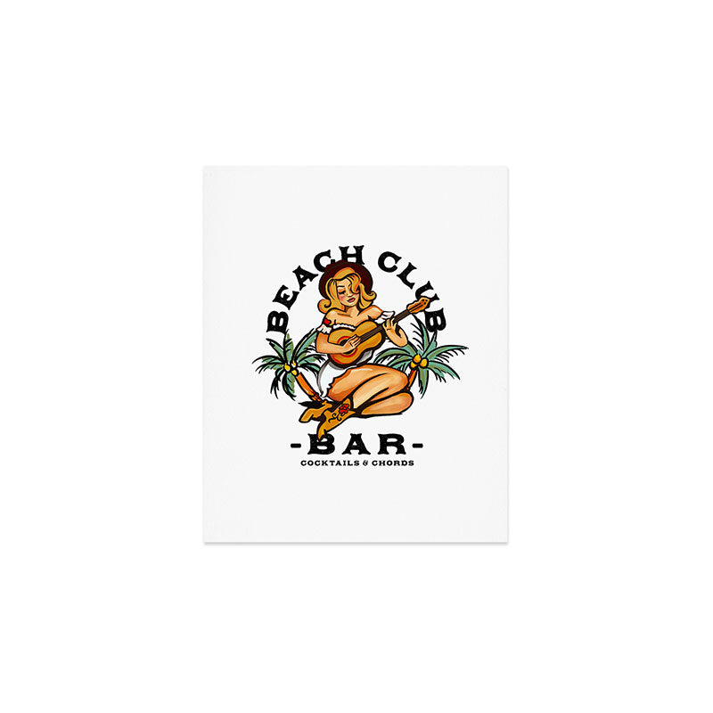 Beach Club Bar: Tropical Live Music Venue Art Print Gallery Image 1