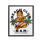 Beach Club Bar: Tropical Live Music Venue Framed Canvas Print Gallery Image 6