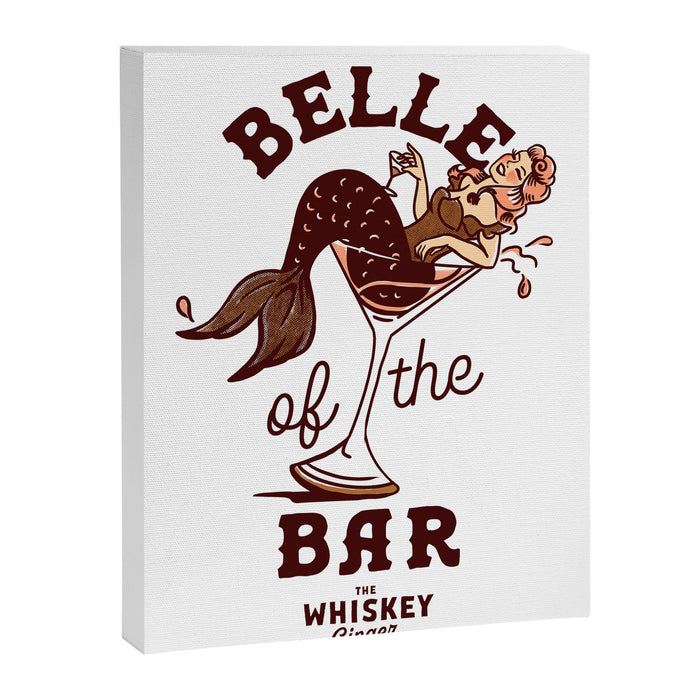 Belle Of The Bar Pinup Mermaid Canvas Print Gallery Image 1