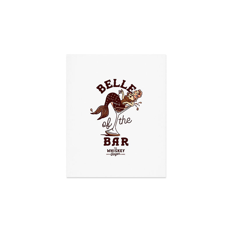Belle Of The Bar Pinup Mermaid Art Print Gallery Image 1