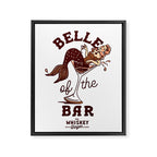 Belle Of The Bar Pinup Mermaid Framed Canvas Print Gallery Image 6