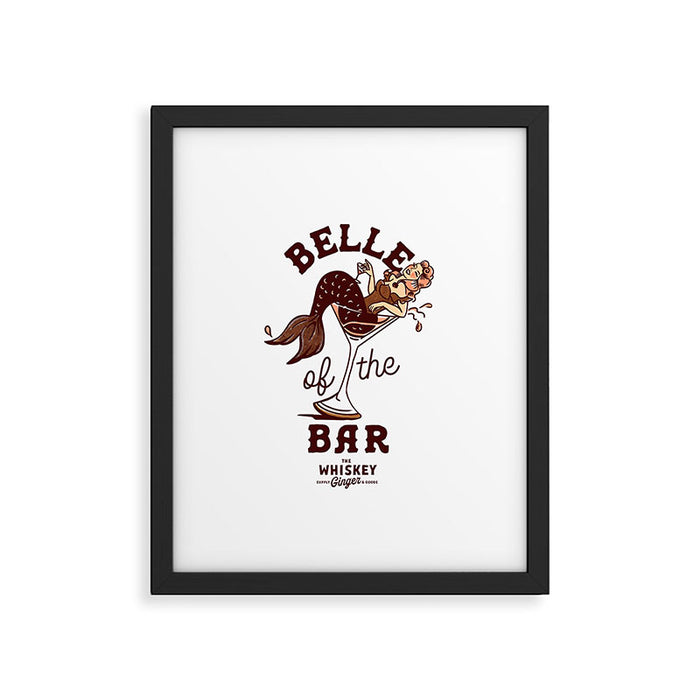 Belle Of The Bar Pinup Mermaid Framed Art Print Gallery Image 1