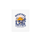Big Sky Country Montana: Love The Wild. Cool Retro Travel Art Featuring A Bear Art Print Gallery Image 1