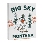 Big Sky Montana: Pants Are For Tourists. Cute & Funny Beer & Ski Design Canvas Print Gallery Image 8