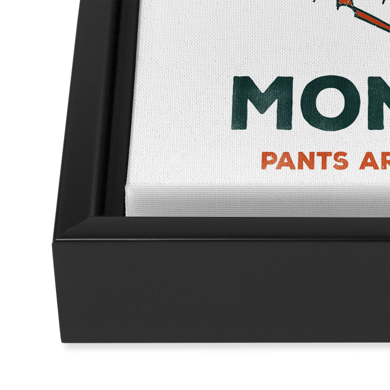 Big Sky Montana: Pants Are For Tourists. Cute & Funny Beer & Ski Design Framed Canvas Print Gallery Image 3