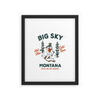 Big Sky Montana: Pants Are For Tourists. Cute & Funny Beer & Ski Design Framed Art Print Gallery Image 4