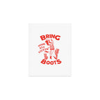 Bring Your Ass Kicking Boots! Cute & Cool Retro Cowgirl Design Art Print Gallery Image 1