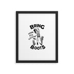 Bring Your Ass Kicking Boots! Cool Retro Cowgirl Gift Idea For Women Framed Art Print Gallery Image 5