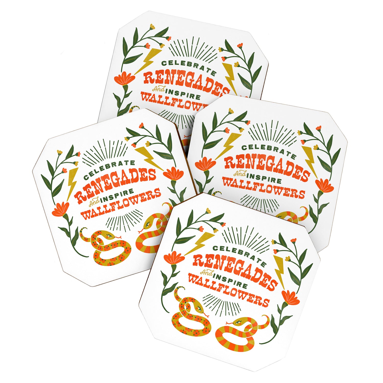 Celebrate Renegades & Inspire Wallflowers Coaster Gallery Image 1