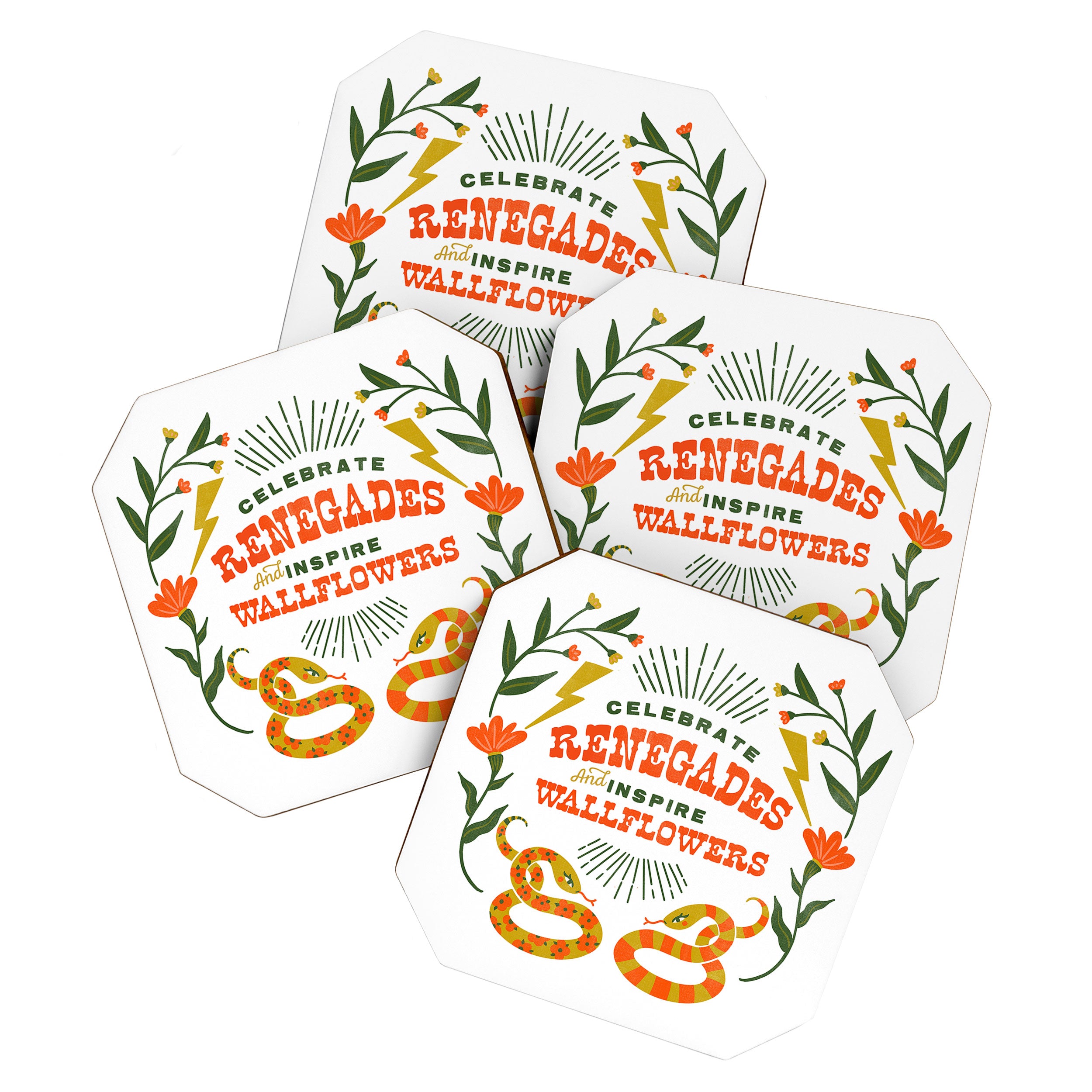 Celebrate Renegades & Inspire Wallflowers Coaster Gallery Image 1