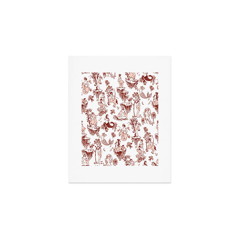 Zodiac Sign Astrology Toile Pattern Art Print Gallery Image 1