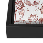 Zodiac Sign Astrology Toile Pattern Framed Canvas Print Gallery Image 3