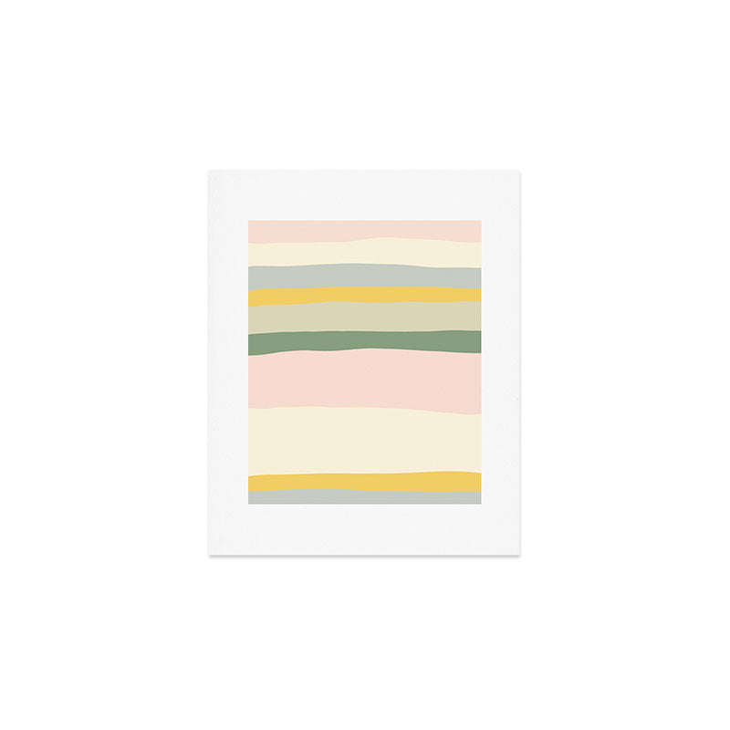 Colorful & Fun Striped Children's Pattern Art Print Gallery Image 1