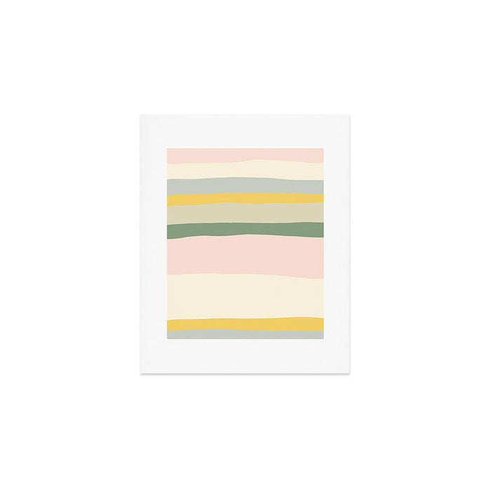 Colorful & Fun Striped Children's Pattern Art Print Gallery Image 1