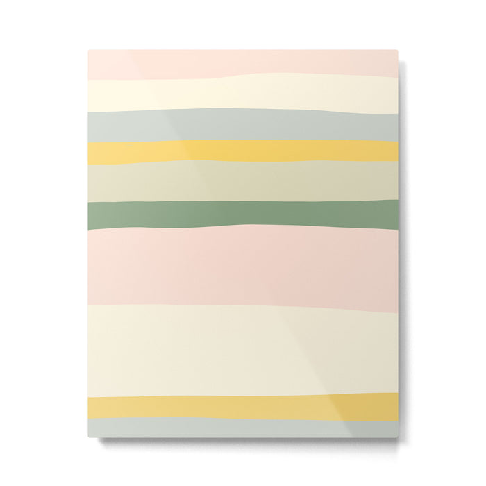 Colorful & Fun Striped Children's Pattern Metal Print Gallery Image 1