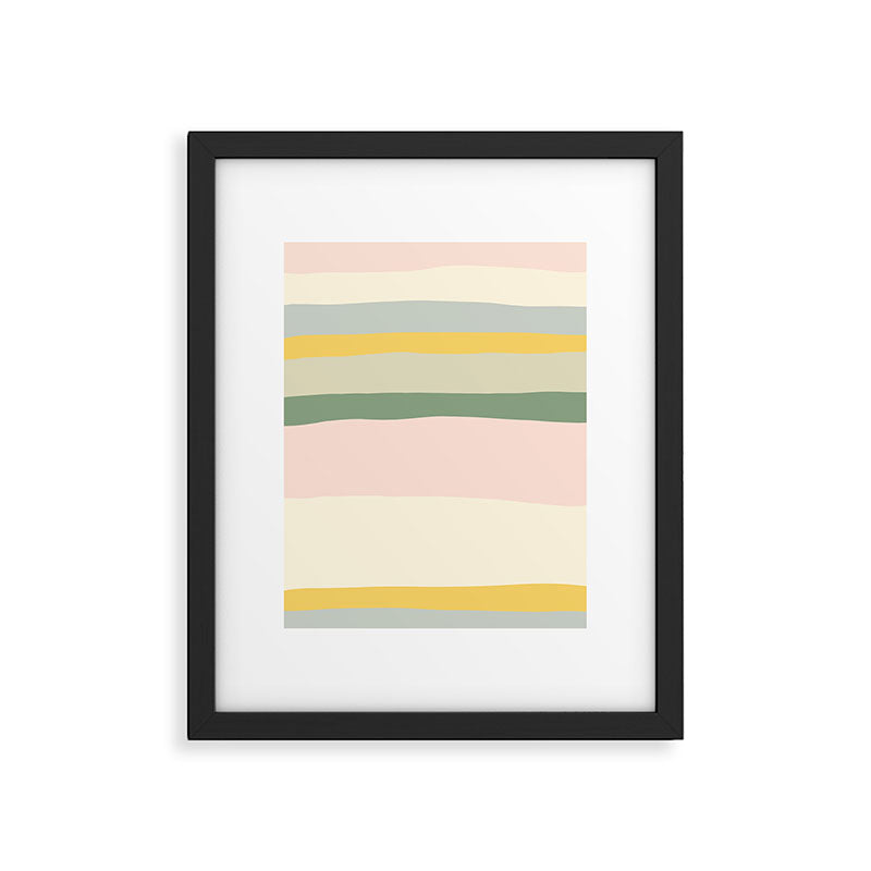 Colorful & Fun Striped Children's Pattern Framed Art Print Gallery Image 4