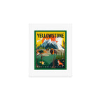 Colorful Yellowstone National Park Summer Travel Poster Art Art Print Gallery Image 1