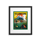 Colorful Yellowstone National Park Summer Travel Poster Art Framed Art Print Gallery Image 5