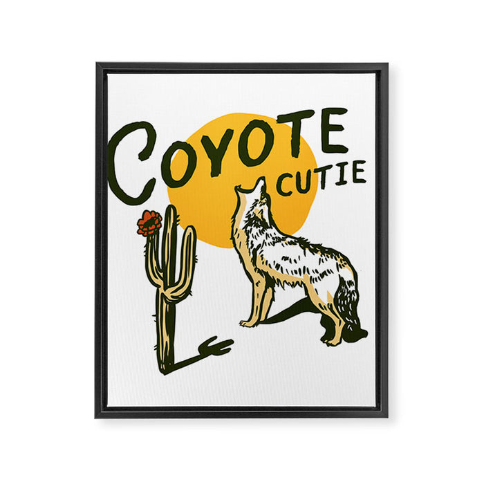 Coyote Cutie Framed Canvas Print Gallery Image 1
