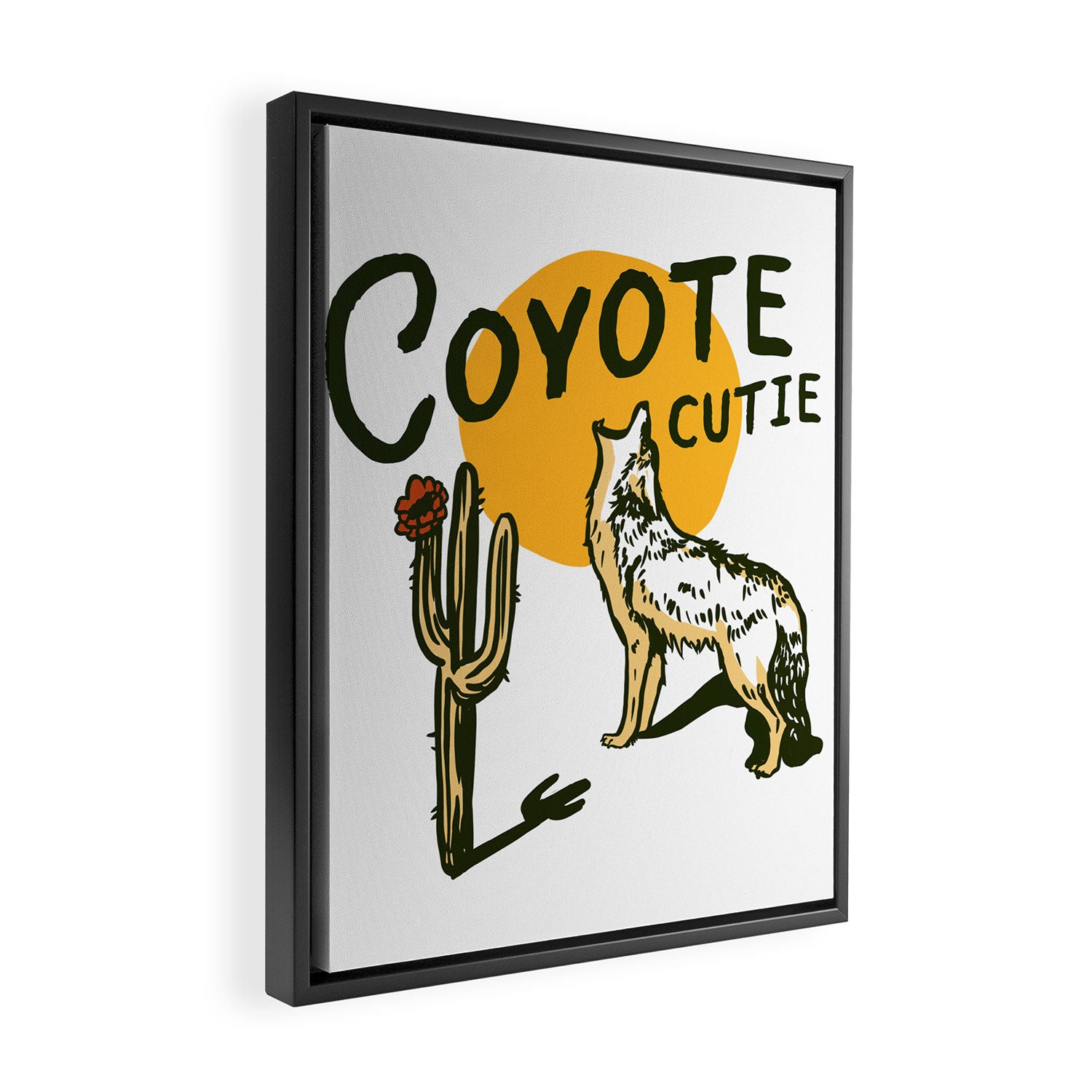 Coyote Cutie Framed Canvas Print Gallery Image 2