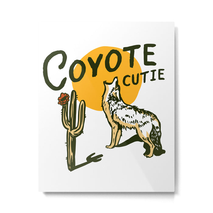 Coyote Cutie Metal Print Gallery Image 1