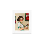 Diner Pinup Girl Art Print Gallery Image 1