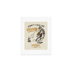 "Don't Call Me Honey" Retro Pinup Cowgirl On Horseback Shooting A Snake V.2 Art Print Gallery Image 1