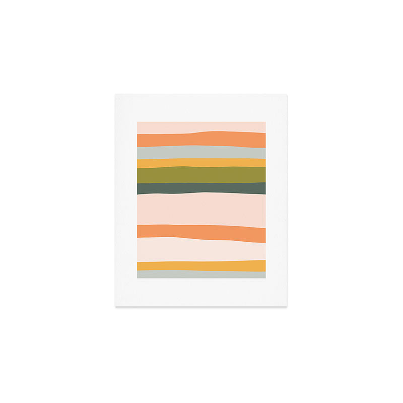 "Dreamy Stripes" Colorful & Fun Children's Stripe Pattern Art Print Gallery Image 1