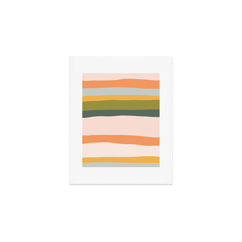 "Dreamy Stripes" Colorful & Fun Children's Stripe Pattern Art Print Gallery Image 1