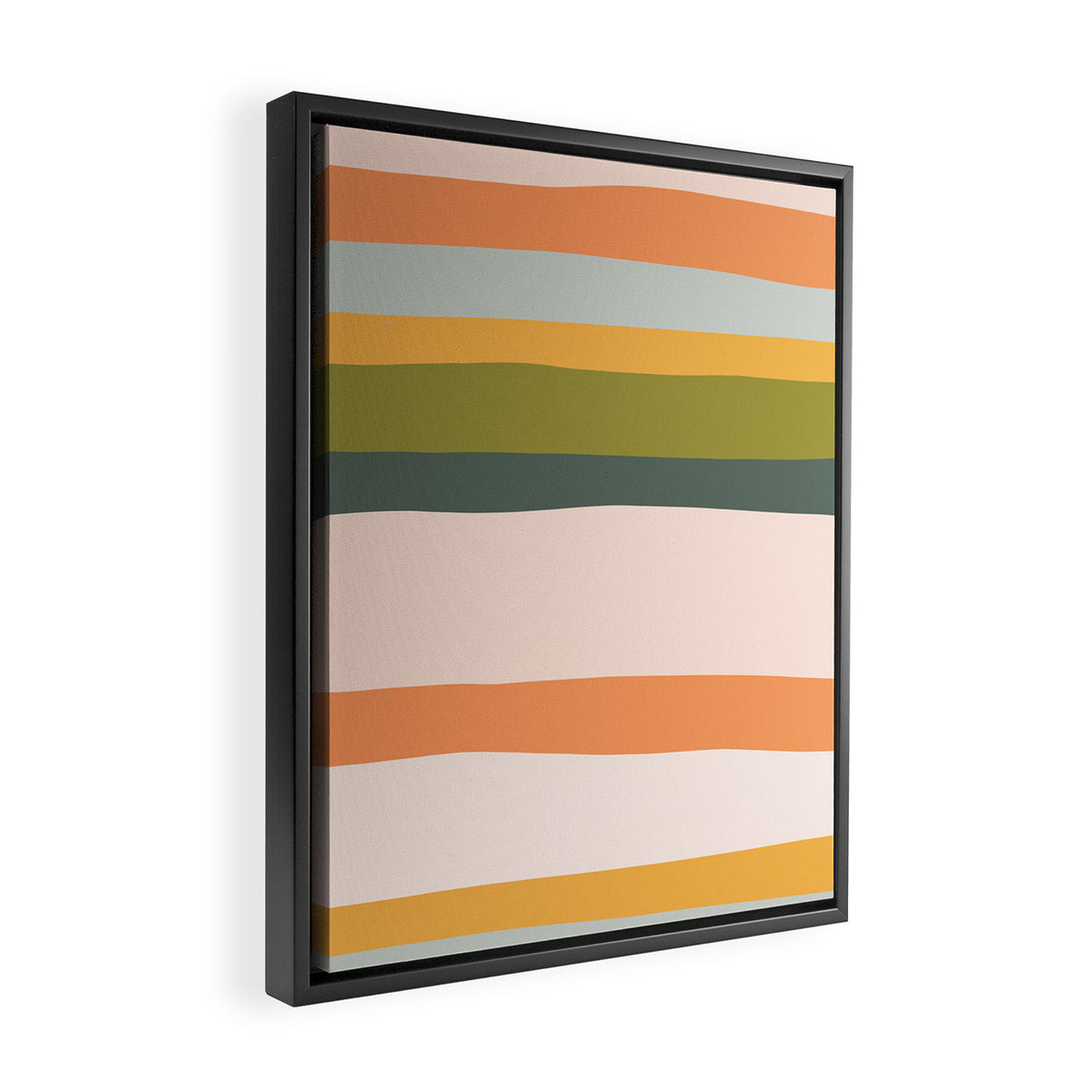 "Dreamy Stripes" Colorful & Fun Children's Stripe Pattern Framed Canvas Print Gallery Image 2