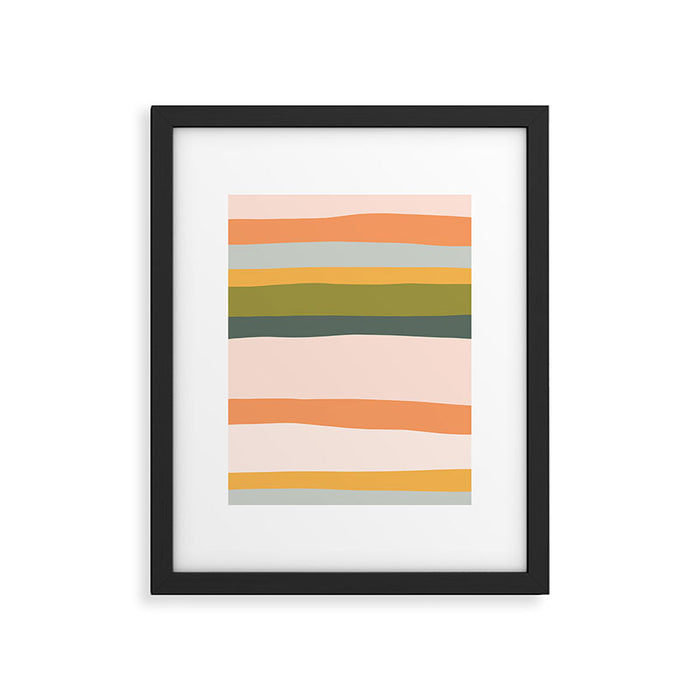 "Dreamy Stripes" Colorful & Fun Children's Stripe Pattern Framed Art Print Gallery Image 1