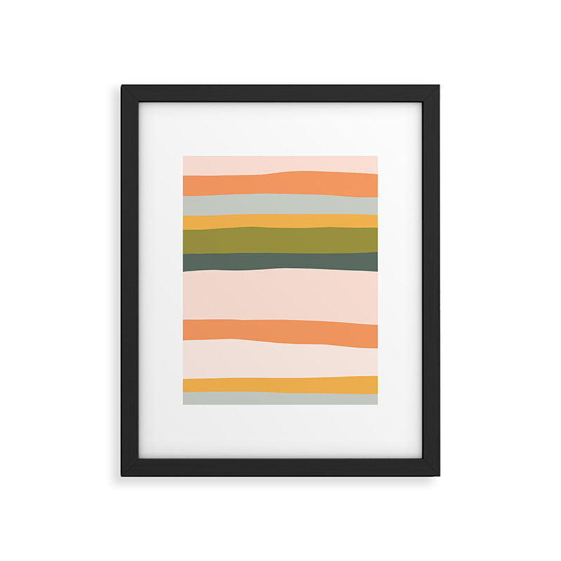 "Dreamy Stripes" Colorful & Fun Children's Stripe Pattern Framed Art Print Gallery Image 6