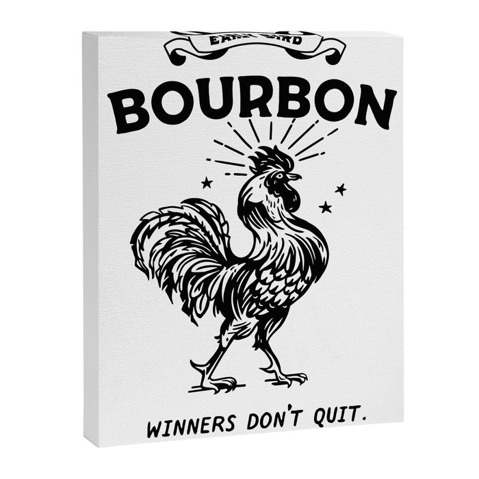 Early Bird Bourbon: Winners Don't Quit Canvas Print Gallery Image 1