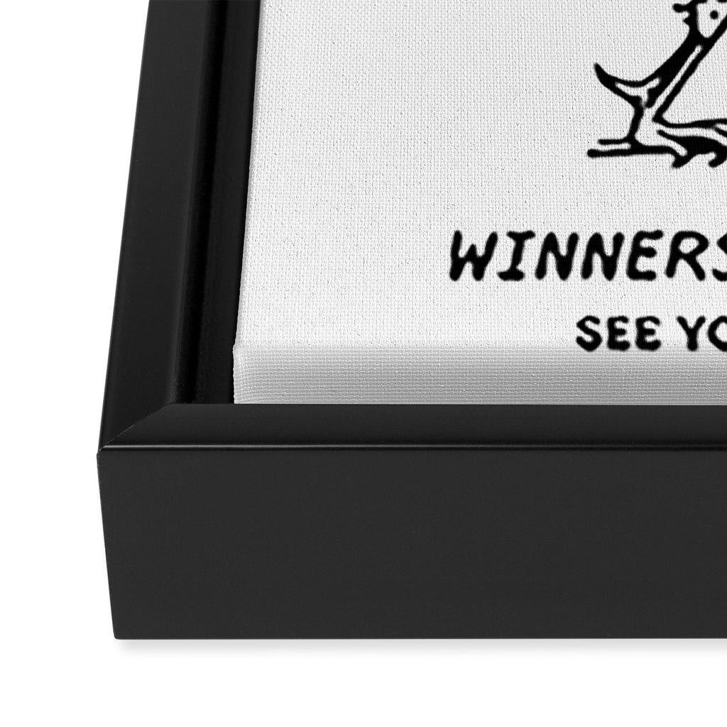 Early Bird Bourbon: Winners Don't Quit Framed Canvas Print Gallery Image 3