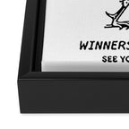 Early Bird Bourbon: Winners Don't Quit Framed Canvas Print Gallery Image 3