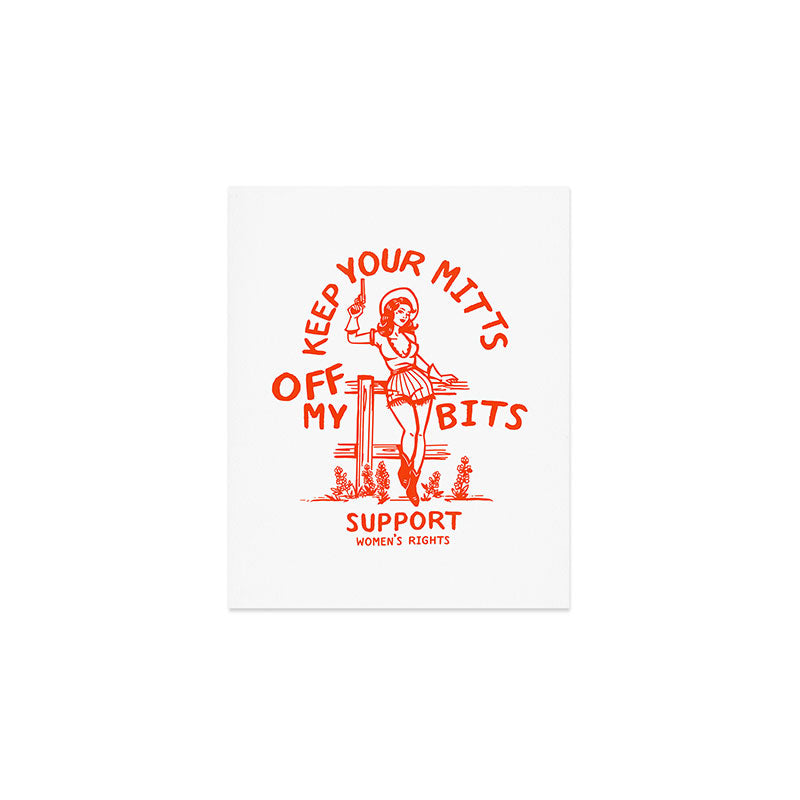 Feminist Quote: Women's Rights & Feminism Cowgirl Art Print Gallery Image 1