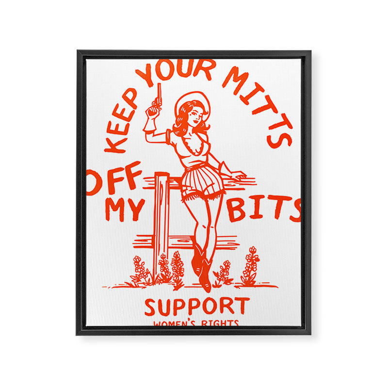 Feminist Quote: Women's Rights & Feminism Cowgirl Framed Canvas Print Gallery Image 6