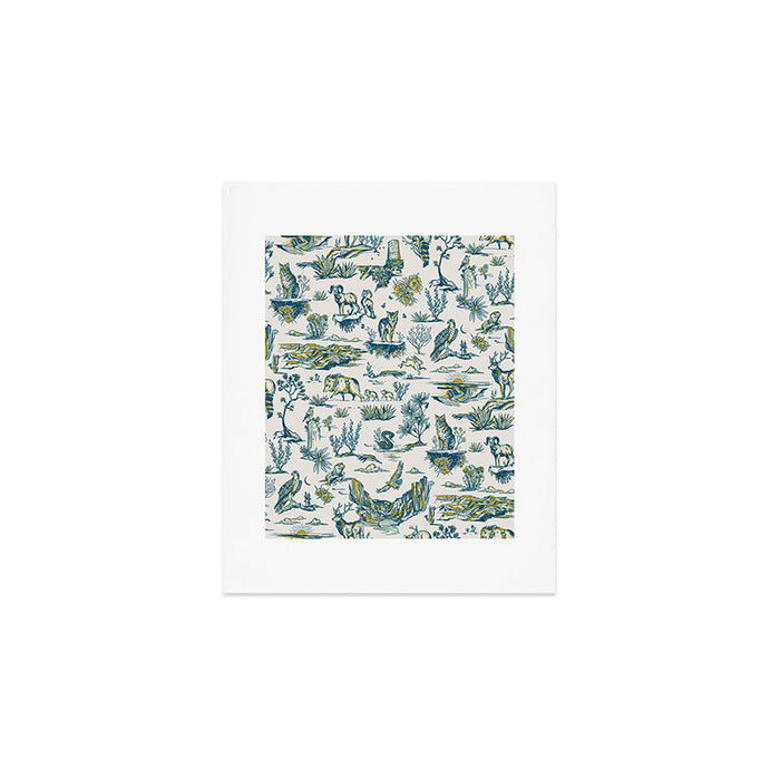 Grand Canyon National Park, Arizona Wildlife Pattern (Version 2) Art Print Gallery Image 1