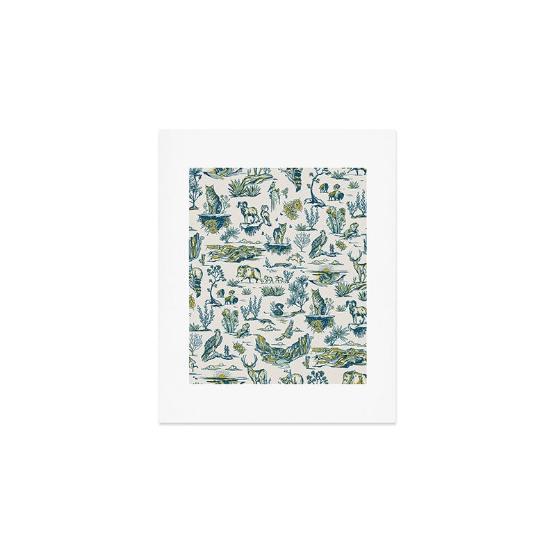 Grand Canyon National Park Wildlife Pattern Art Print Gallery Image 1