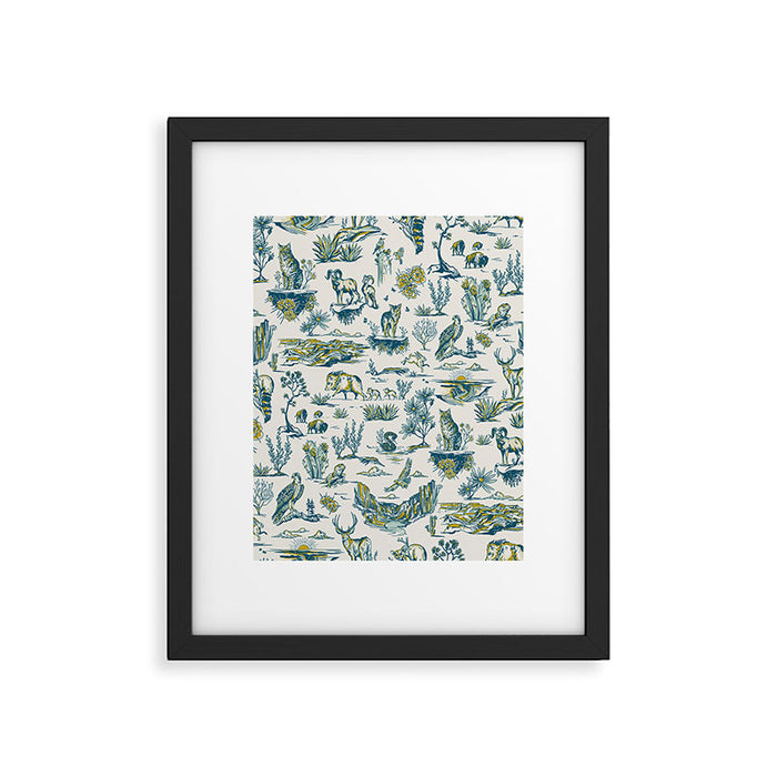 Grand Canyon National Park Wildlife Pattern Framed Art Print Gallery Image 1