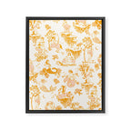 Honey, Pink & Gold Zodiac Toile Pattern. A Great Gift Idea For Astrology Fans! Framed Canvas Print Gallery Image 8