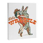 Let's Wrastle Cowgirl Canvas Print Gallery Image 6