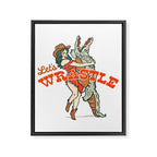 Let's Wrastle Cowgirl Framed Canvas Print Gallery Image 6