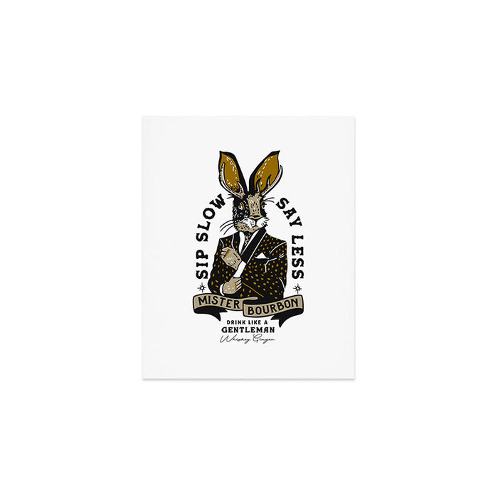 Mister Bourbon: Drink Like A Gentleman Jackalope Design Art Print Gallery Image 1