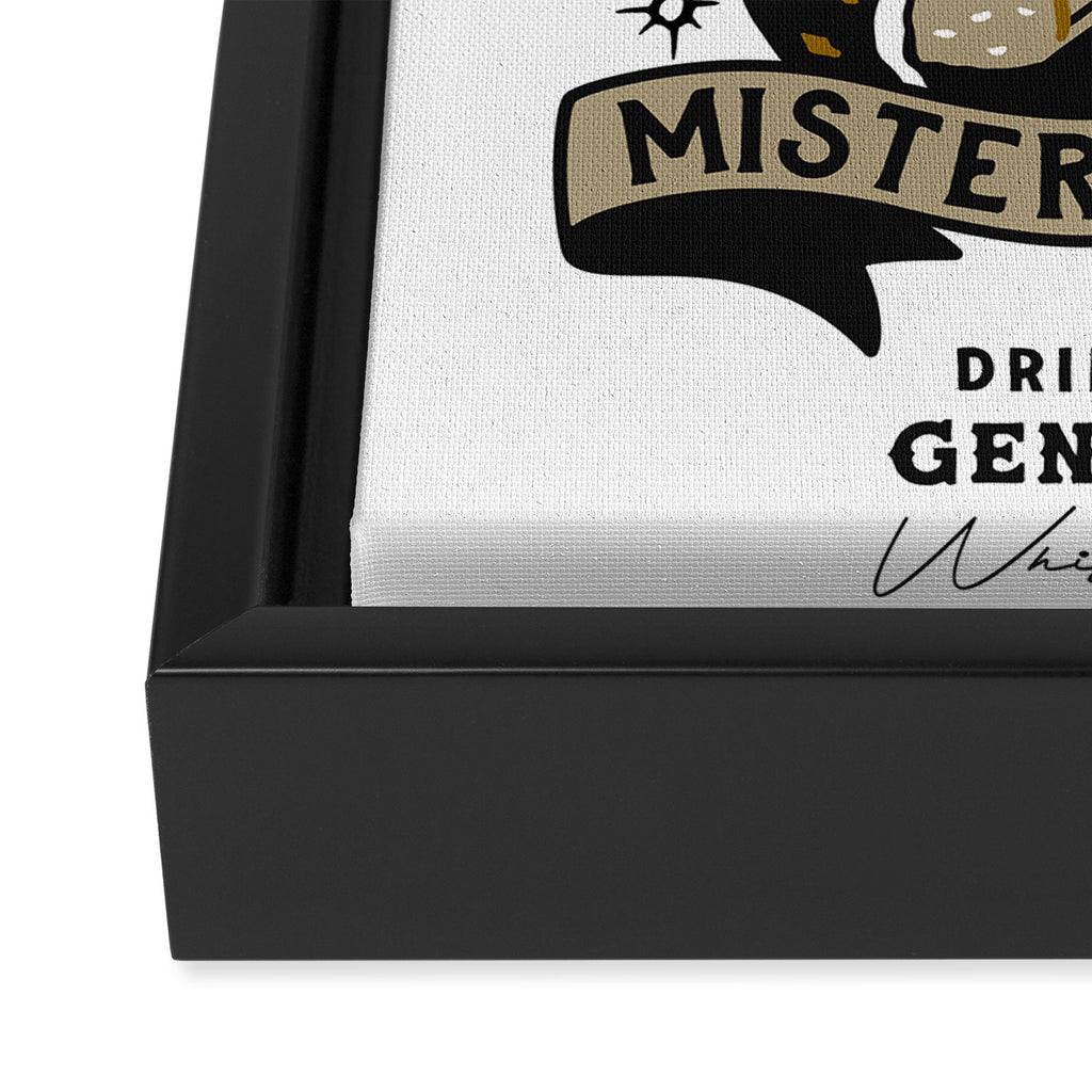 Mister Bourbon: Drink Like A Gentleman Jackalope Design Framed Canvas Print Gallery Image 3