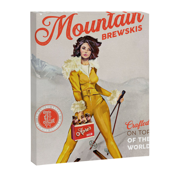 Ski Bunny Beer Pinup Canvas Print Gallery Image 1