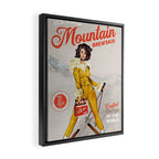 Ski Bunny Beer Pinup Framed Canvas Print Gallery Image 2