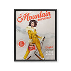 Ski Bunny Beer Pinup Framed Canvas Print Gallery Image 6