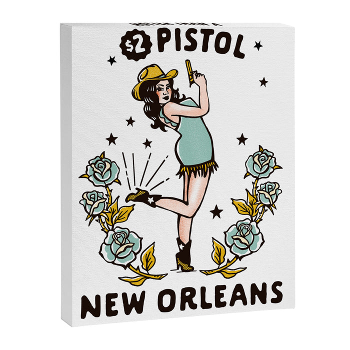 New Orleans, Louisiana Cowgirl: Hotter Than A $2 Pistol Canvas Print Gallery Image 1